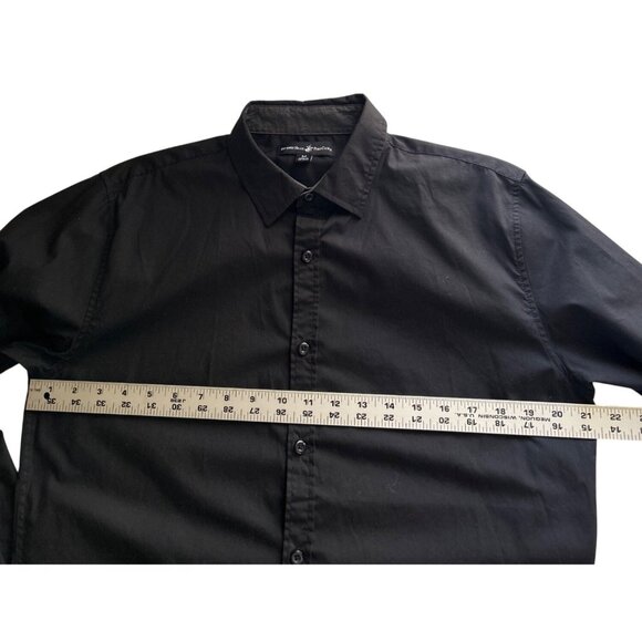 Beverly Hills Polo Club Mens Black Button-Up Shirt M Long Sleeve Office Business - Picture 4 of 5